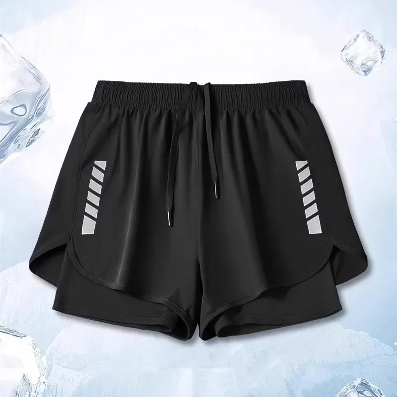 2025 new style running shorts, with reflective strips, inner lining, and anti-peeping