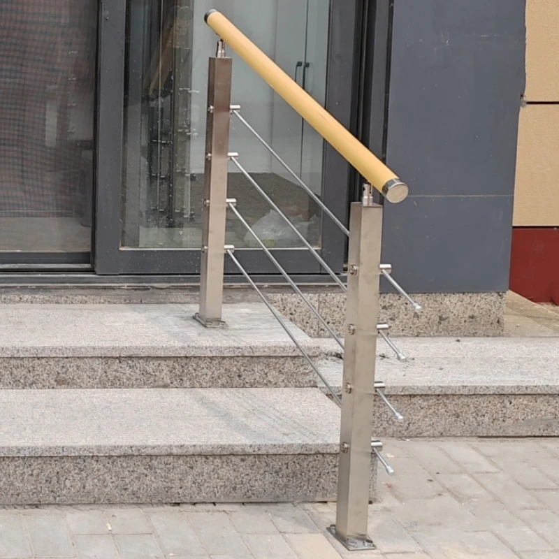 A full set of 304 stainless steel column guardrails at the entrance of the home, courtyard for the elderly, children, staircase