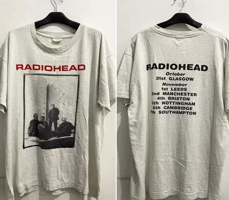 Radiohead The Bends Album Tour 2 Side White Unisex Tshirt For Men Women