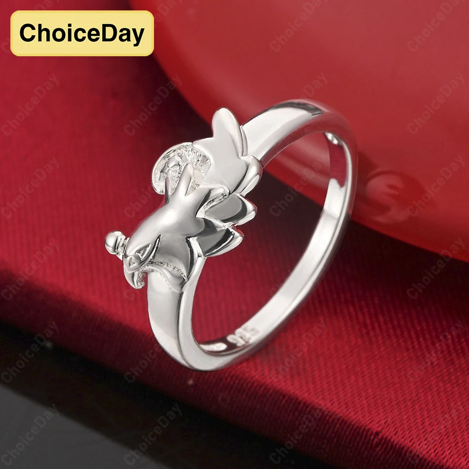 

ChoiceDay 925 Sterling Silver 7-10 Inch Delicate Flower Ring Women Gift Jewelry Engagement Wedding Accessories
