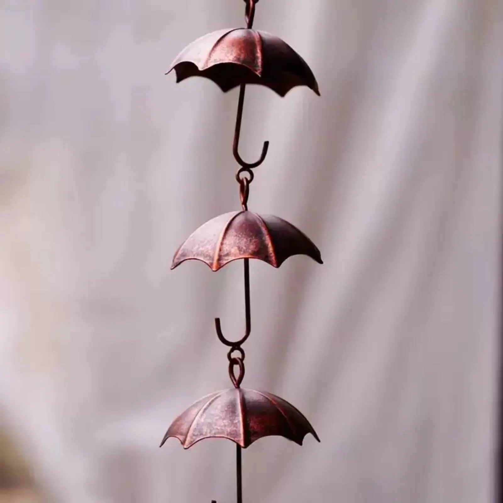 

Decorative Metal Rain Chain Weatherproof Metal Rain Chain Outdoor Decor Easy to Install for Patio