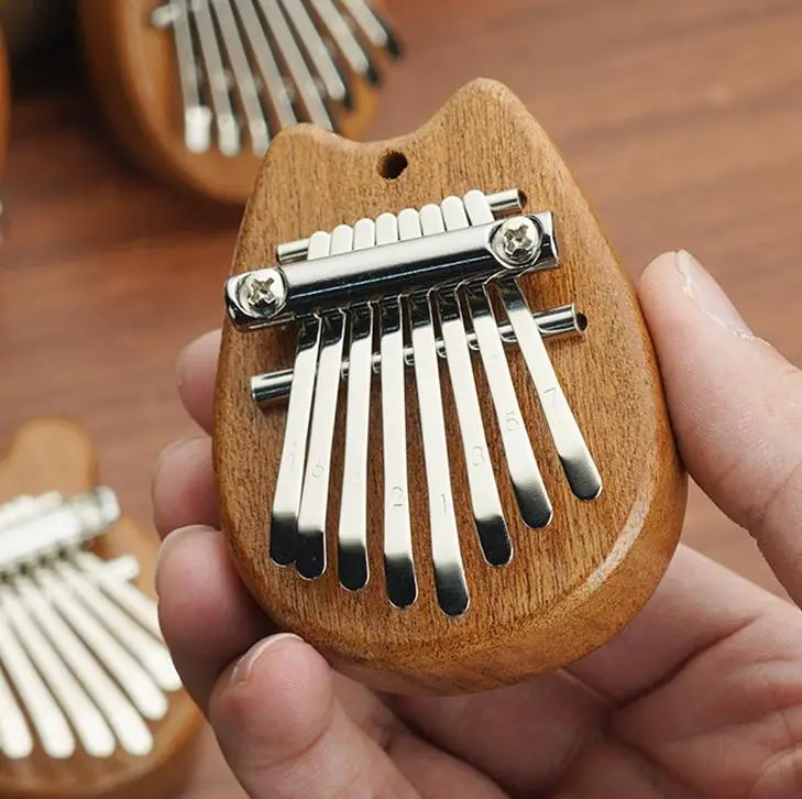 8 Key Kalimba Instrument Mini Musical Keyboard Thumb Piano Wooden Gifts Acrylic Thumb Piano Portable Christmas Gift