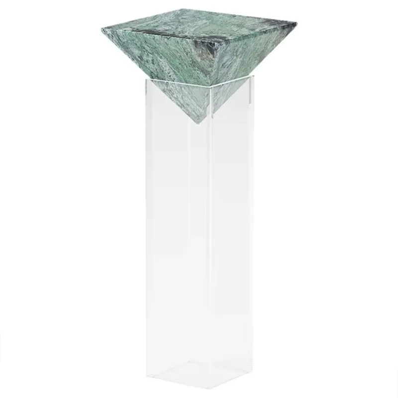 Decorate luxury living room natural marble table flower home décor pieces