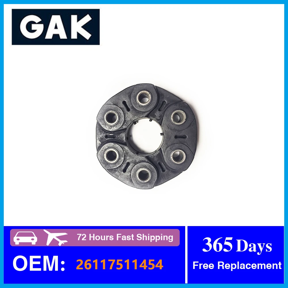 

GAK 96mm Drive Shaft Universal Joint 26117511454 For BMW E28 E30 E34 E39 E46 E70 E90 X3 X5 X6 F10 F25 F26 Transmission Rubber