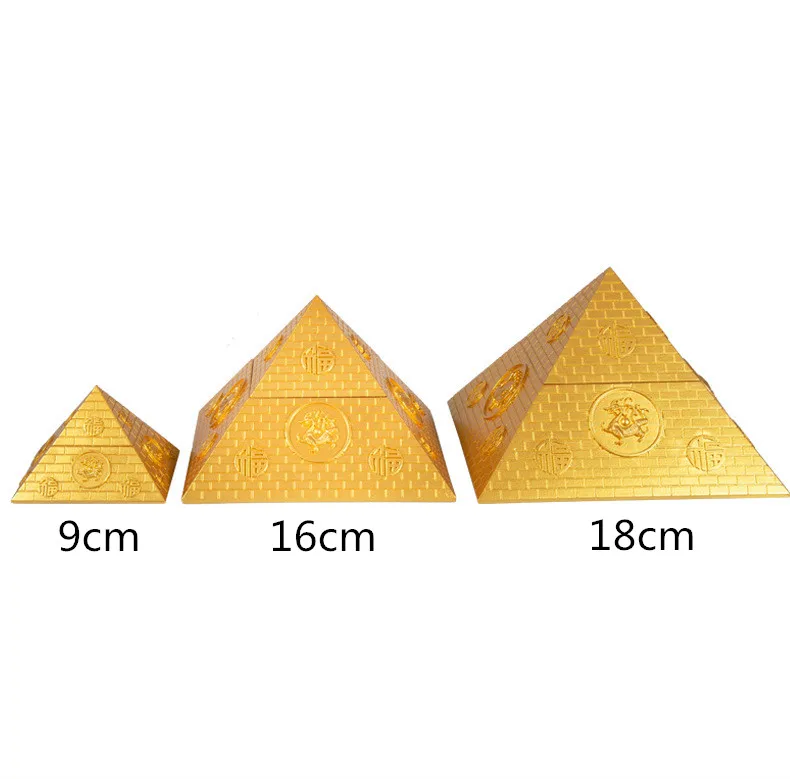 Egypt Fengshui Pyramid Model Lucky Propitious Home Decoration Sandstone Resin Craftwork Figurine Office Decorate