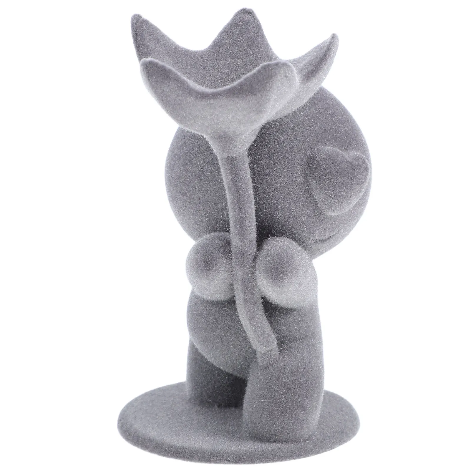 

Flocked Bear Figurine Home Decor Romantic Proposal Valentine Gifts Girlfriend Mantel Desk Office Bedroom Accessories