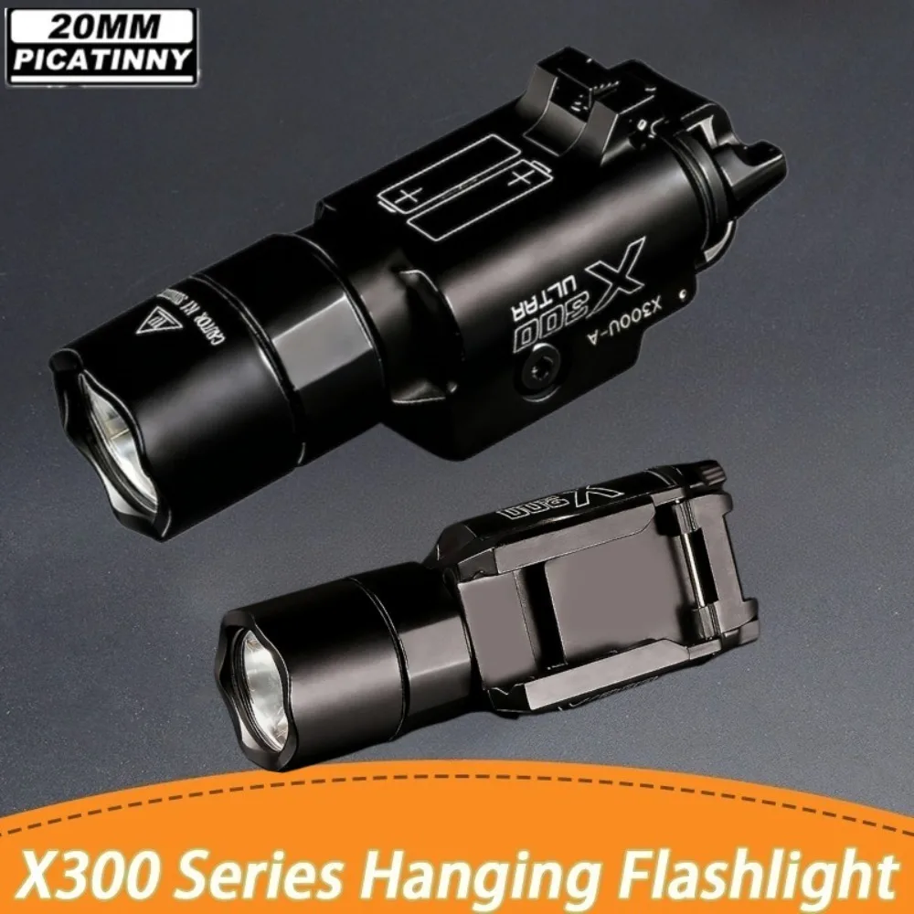 

1000 Lumen Tactical X300U Flashlight Scout Light White LED Outdoor Hunting Gun Light Fit 20mm Picatinny Rail