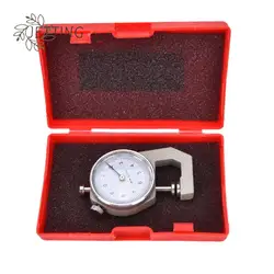 Preciso Dial Espessura Gauge, papel de couro, Tester Meter para Couro Flim Papel, 0-10mm