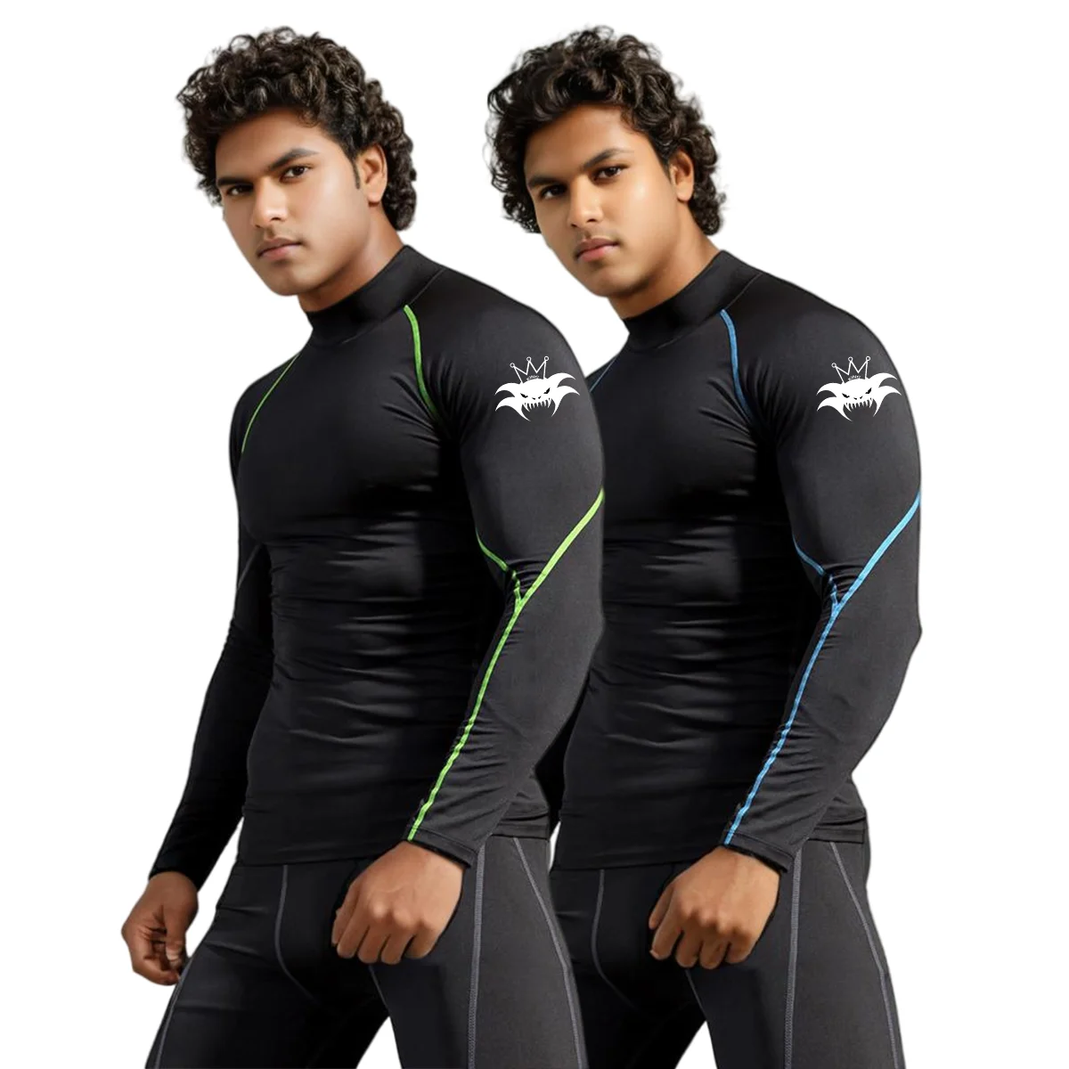 Sports T-Shirt Men's Compression Shirt Long Sleeve Turtleneck Gym Training Running T Shirt Man Tight Fitness Quick Dry Top