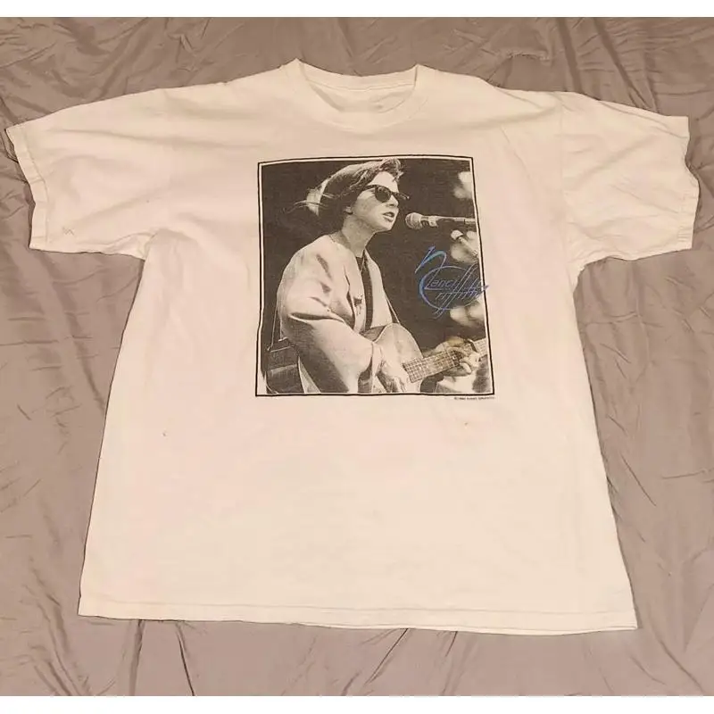 تي شيرت Nanci Griffith World Tour من القطن الثقيل بالحجم الكامل Mc683