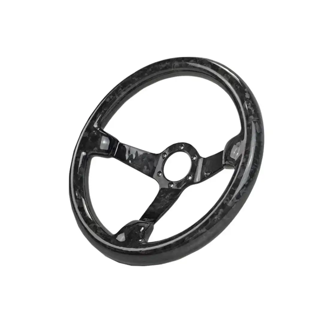 Matte Or Glossy Finish Forged Fabric Carbon Fiber Racing Car Steering Wheel