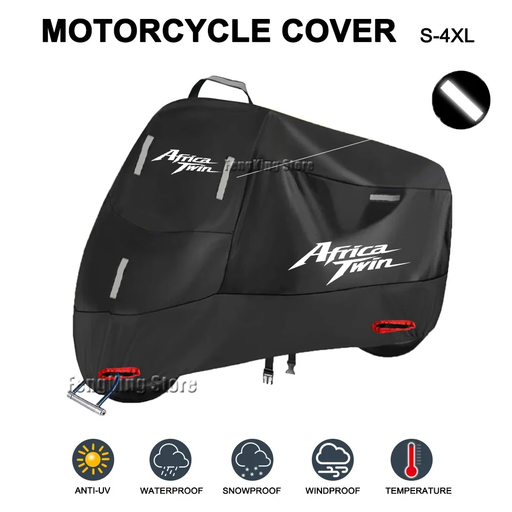 Motorcycle Cover Waterproof Outdoor Scooter UV Protector Rain Cover For Honda CRF1100L Africa Twin Adventure Sports