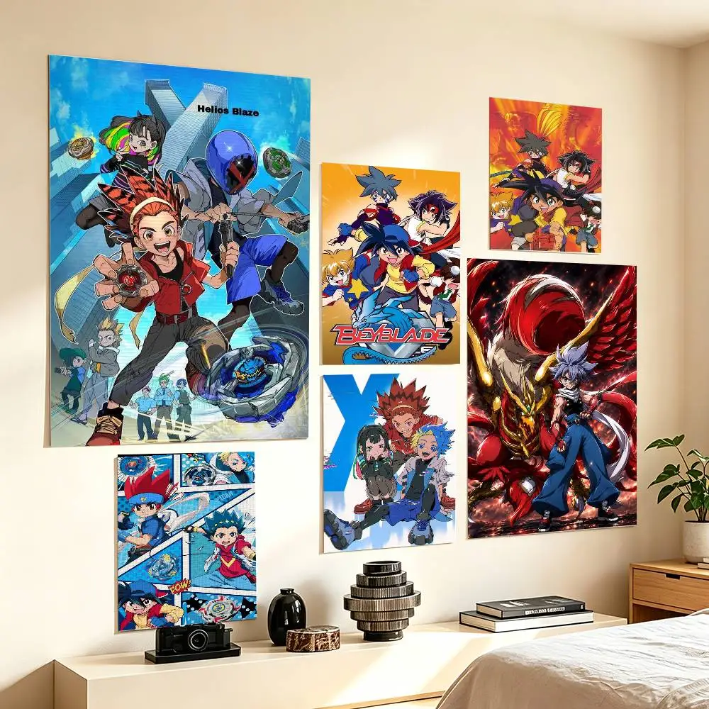 COOL B-Beyblade X Classic Poster HD Self Adhesive Waterproof Wall Art Ideal for Home Office Dorm Gift