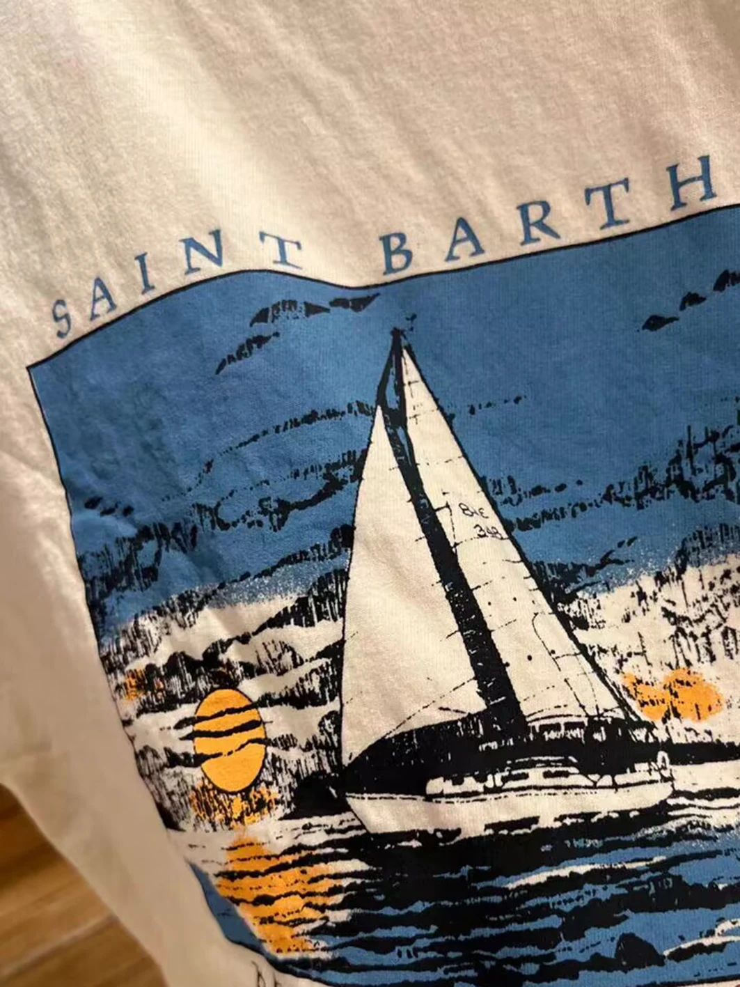 Sailboat Print Loose T-shirt Woman Summer Round Neck Short Sleeve Casual Oversized Tee Shirts Vintage Streetwear Cotton Y2k Top