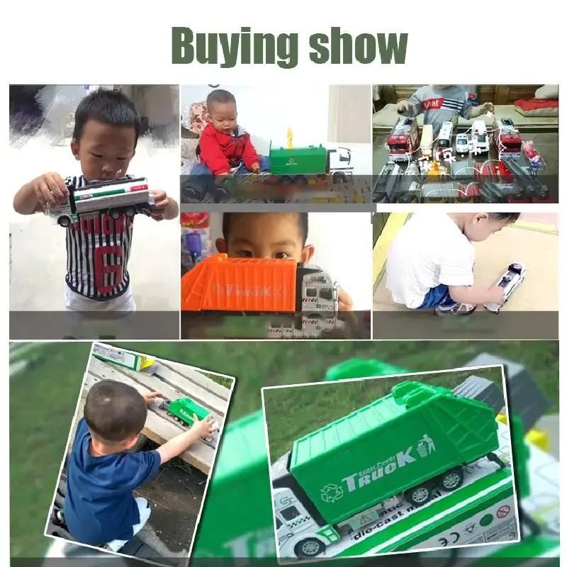 1:32 Simulation Garbage Truck Model toy cars Clean Car Sanitation Trash Alloy Model car toys for children gift