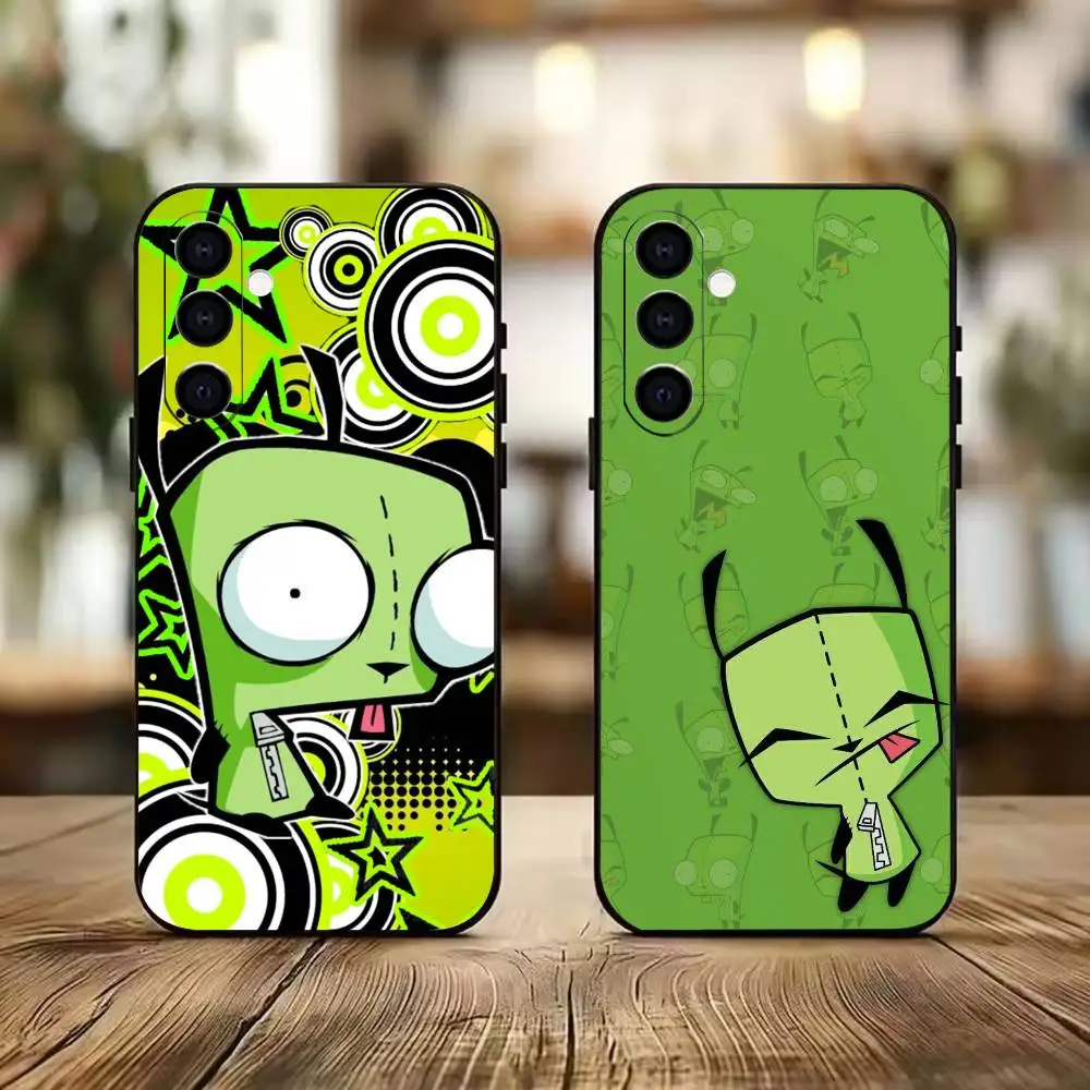 

Funny Anime I-Invader Zim Gir Phone Case Black Silicone Soft For Samsung A73,A72,A71,A70,A53,A52,A51