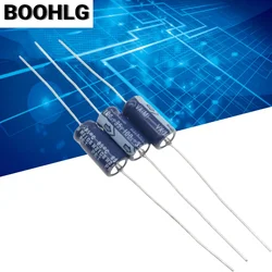 10PCS imported filter capacitor horizontal axial polarized electrolytic capacitor 35v 100uf 8X16mm