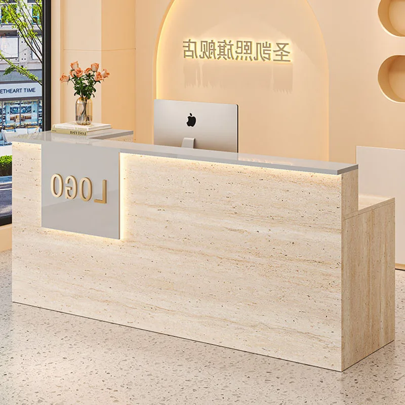 

Design Company Reception Desks Modern Display Restaurant Hotel Luxury Bar Reception Desks Beauty Mostrador Commercial Furniture