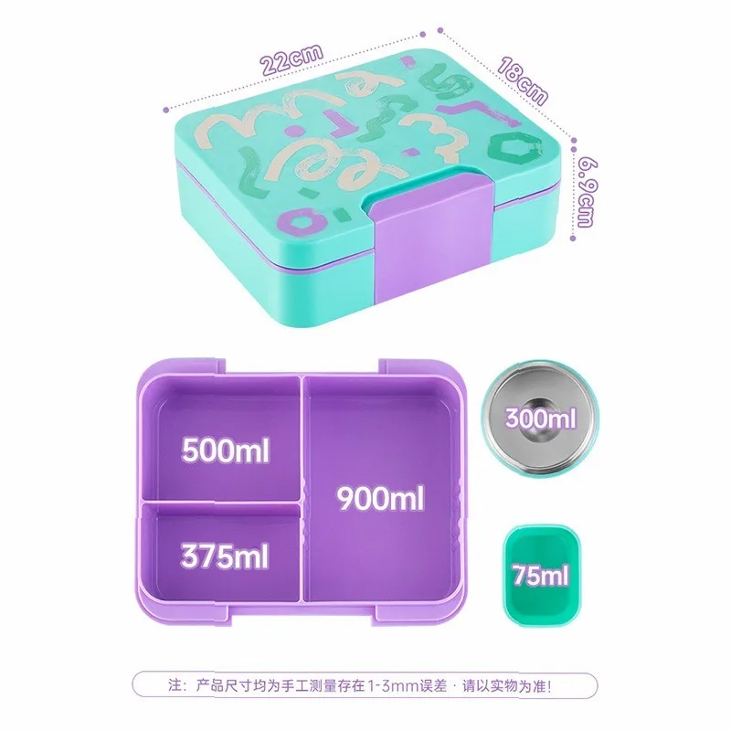 Fresh keeping Bento Box with Utensils, Microwave Safe Lunch Box for School student Office, Portable Salad Fruit Container