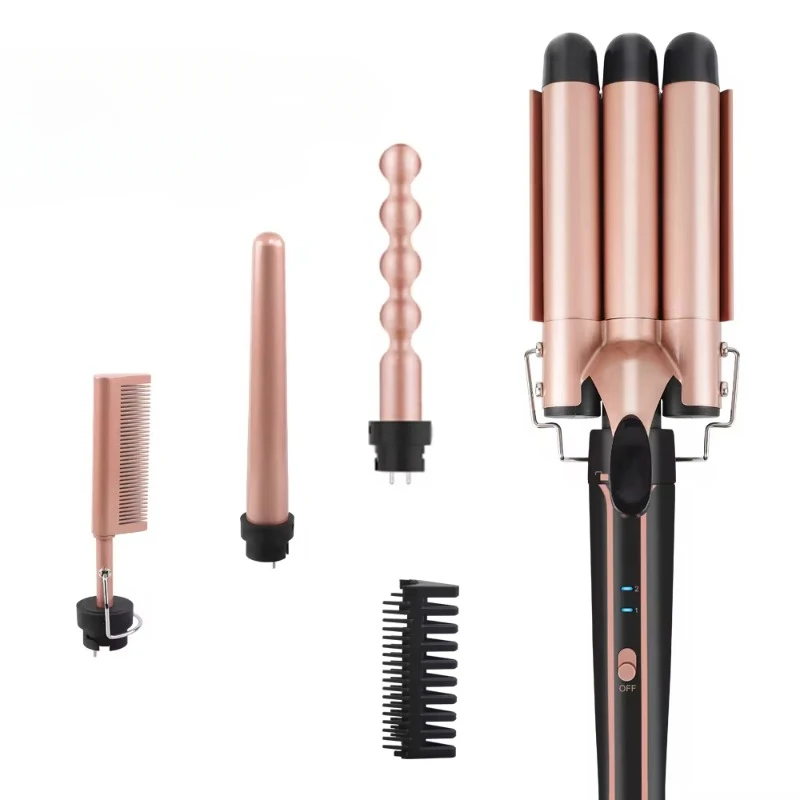 5 in 1 Professional Curling Wand Hair Styling Tools 3 Barrel Hair Curler Iron Automatic Curler