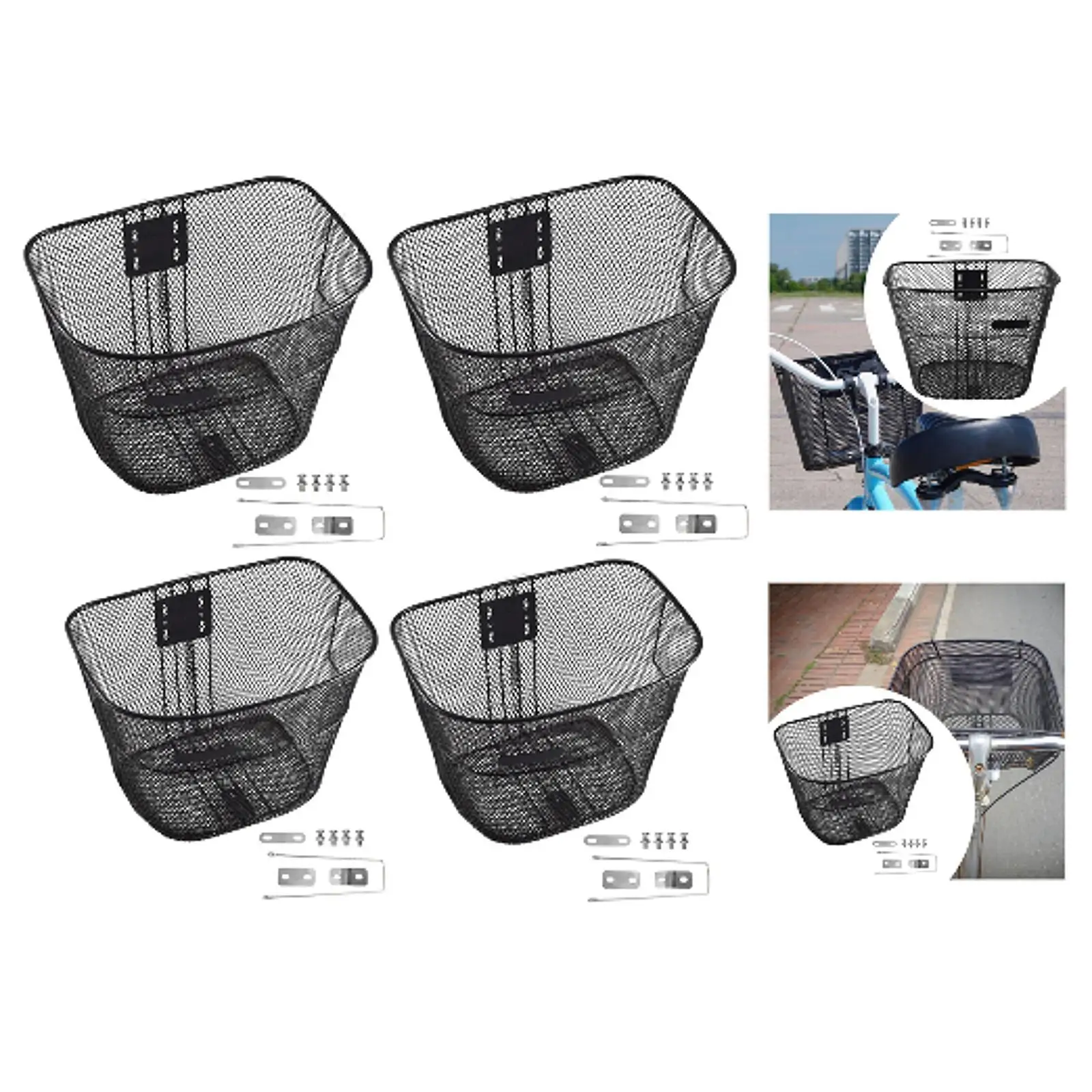 سلة أمامية للدراجة عالمية 20/22/24/26 بوصة سلة دراجة سلكية معدنية للدراجات الجبلية الخارجية دراجة قابلة للطي للتسوق