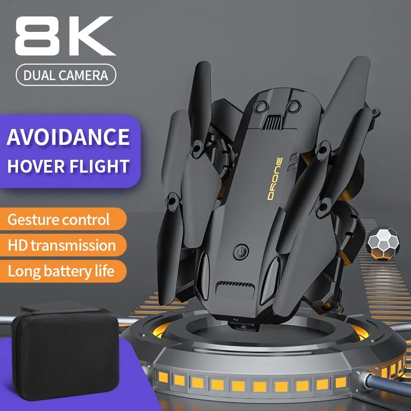 

Cross-border Q6 3-side Obstacle Avoidance Drone 8k HD Aerial Dual Camera Quadcopter Folding RC Airplane