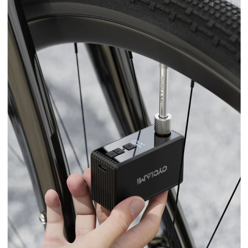 mini-pompe-a-air-portable-am6pro-pompe-electrique-sans-balais-haute-pression-pour-velo-avec-ecran-et-tube-d'extension