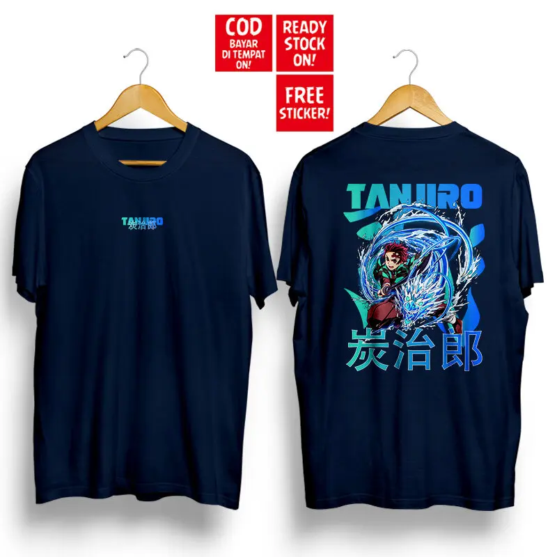 BAJU KAOS DEMON SLAYER TANJIRO KAMADO Kimetsu no Yaiba ZENITSU NEZUKO INOSUKE ANIME MANGA