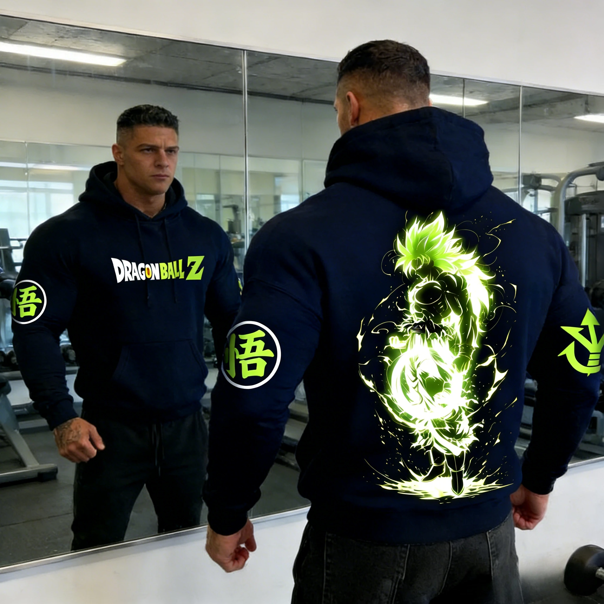 2026 Herbst Winter Dragon Ball Retro Super Saiyan Print Hoodie Herren 100% Baumwolle Übergroßer Gym Sweatshirt Streetwear Unisex Y2k