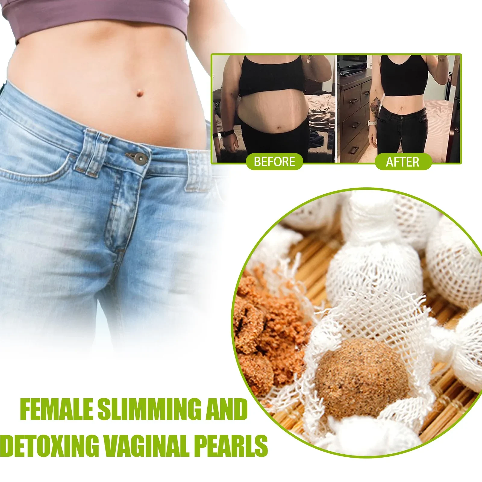 EELHOE Body Slimming Pill Tummy Cellulite Removal Belly Sculpting Vaginal Detoxification Cleaning Uterus Balls Weight Loss Pills