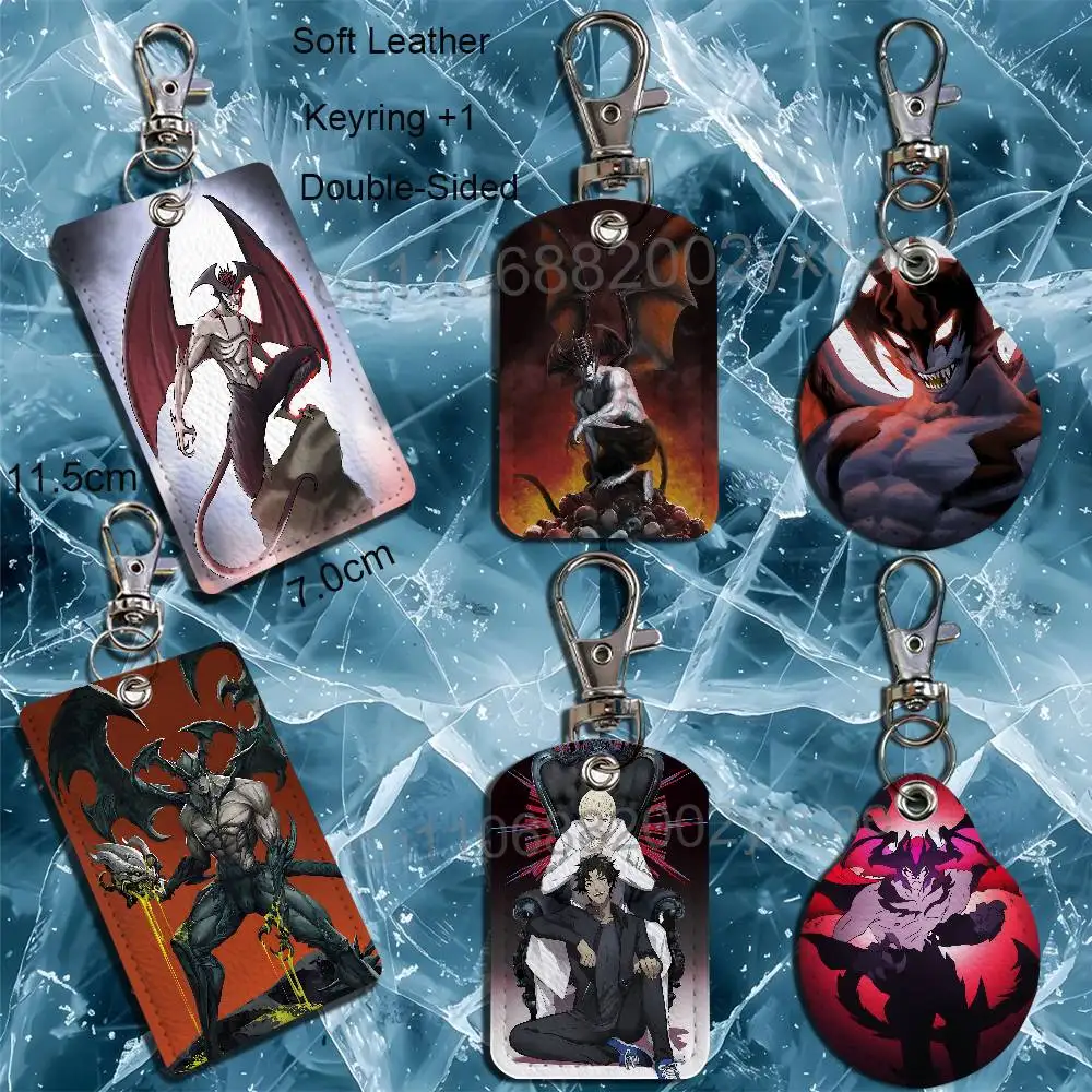 Reincarnation Destiny Akira Fudo Devilman Card Holder With Keychain Executive Protection For Bank Credit Subway Bus Case