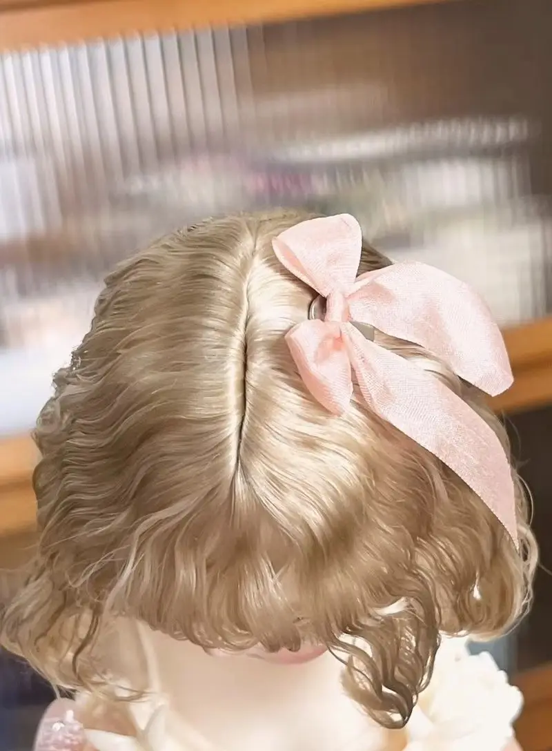 Hair For Doll Accessories Curly BJD Doll Wig 1/6 1/4 ， Hard Head Shell Mohair Little Egg Roll Hair Free Shipping