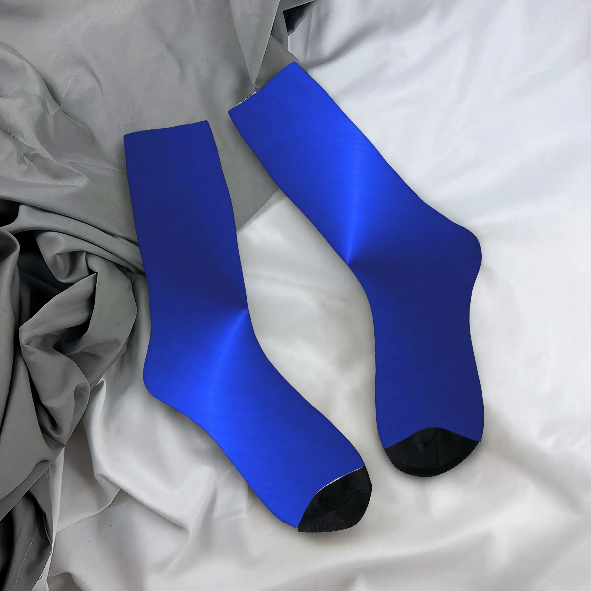 Blue Radial Metal Texture Socks Autumn  Stockings Funny Men's Soft Breathable Socks Design Running Non Slip Socks