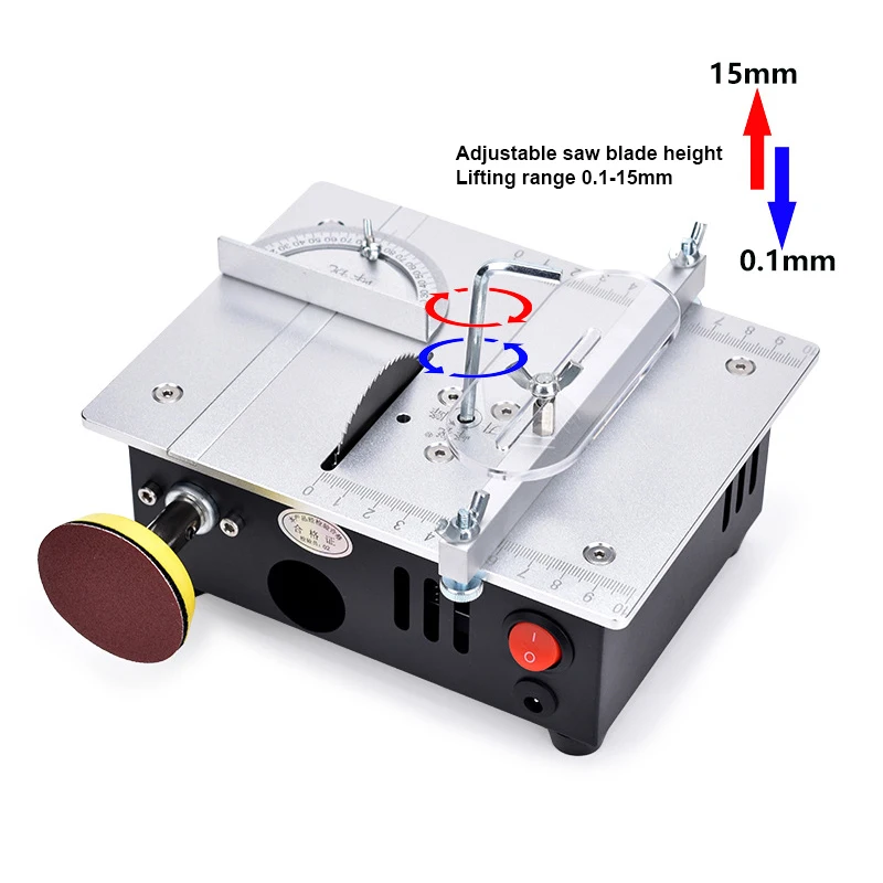 Multifunctional Table Saw with Polishing Machine,Mini Lift Saw for PCB Board Cut,Micro Electric Saw with Drill for Desktop Cut