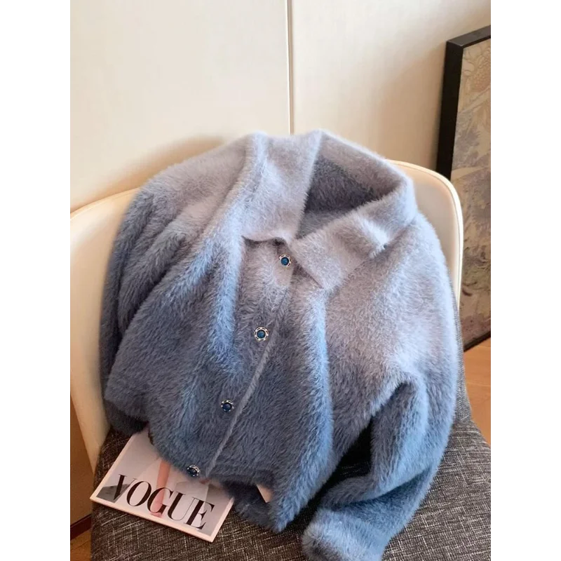 

Тонкий вязаный свитер с длинными рукавами градиентного цвета, женский кардиган, топ