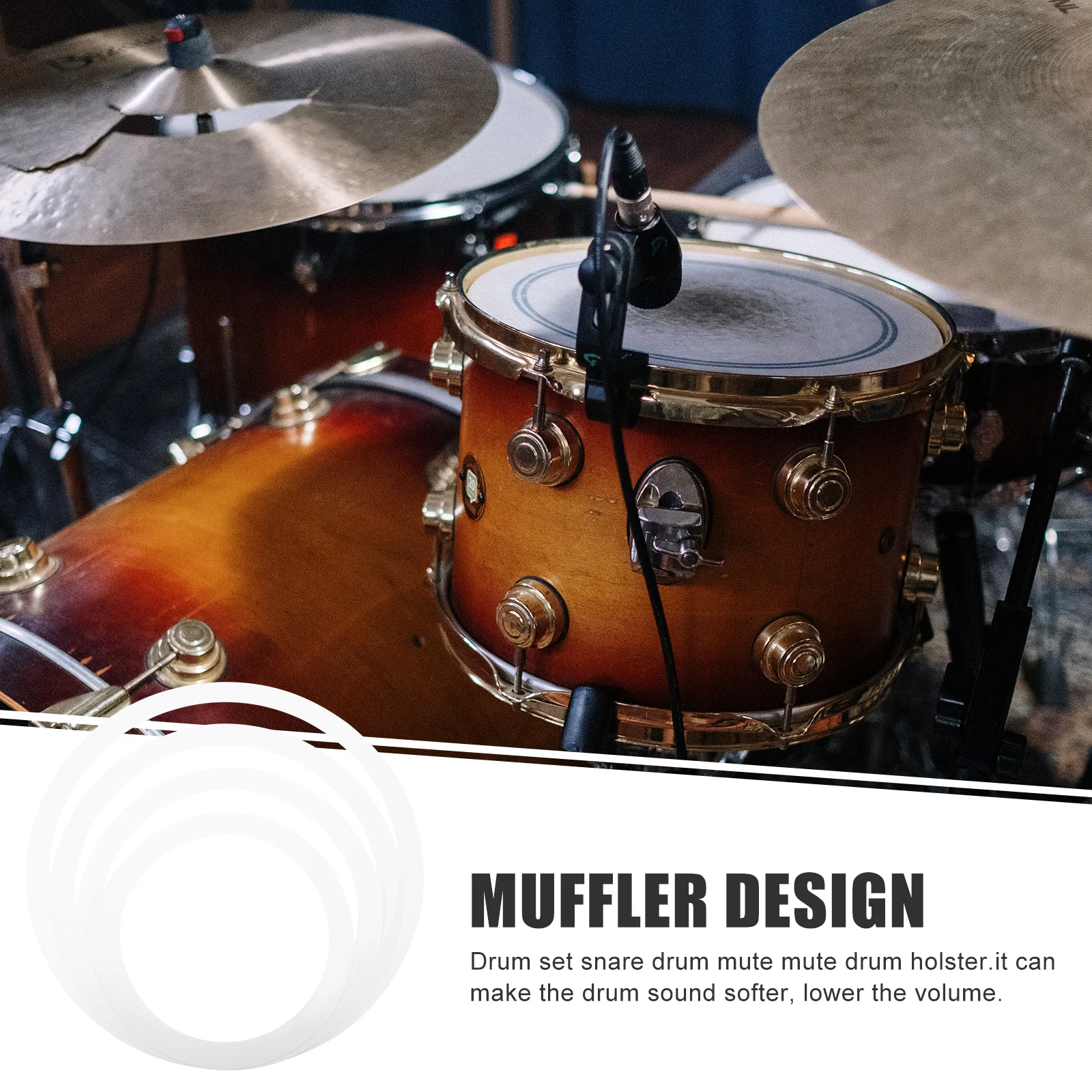 

4pcs Mute Snare Practice Accessory Home Kit Sordine Portable Drum Practice Useful Drum Kit Accessory Musical Instrument Sordine