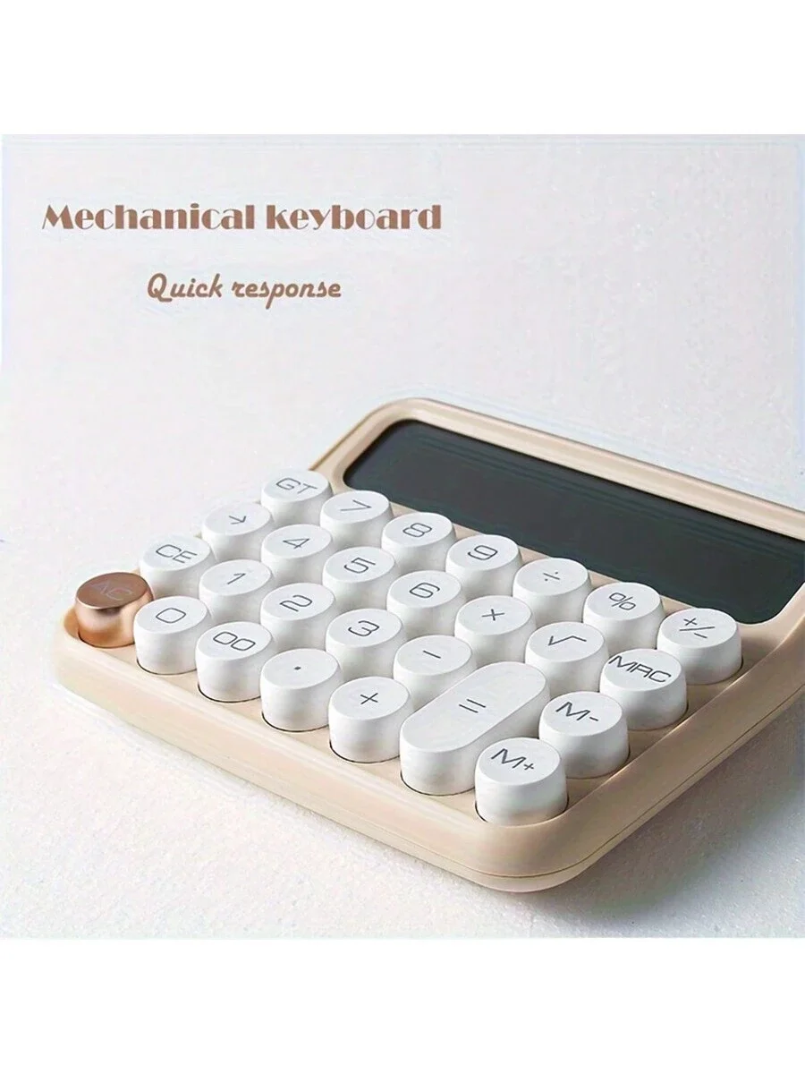 1pc, Aesthetic Calculator Desktop 12 Digit With Large LCD Display, Candy Color Calculator Big Buttons, Sensitive Buttons, Calcul