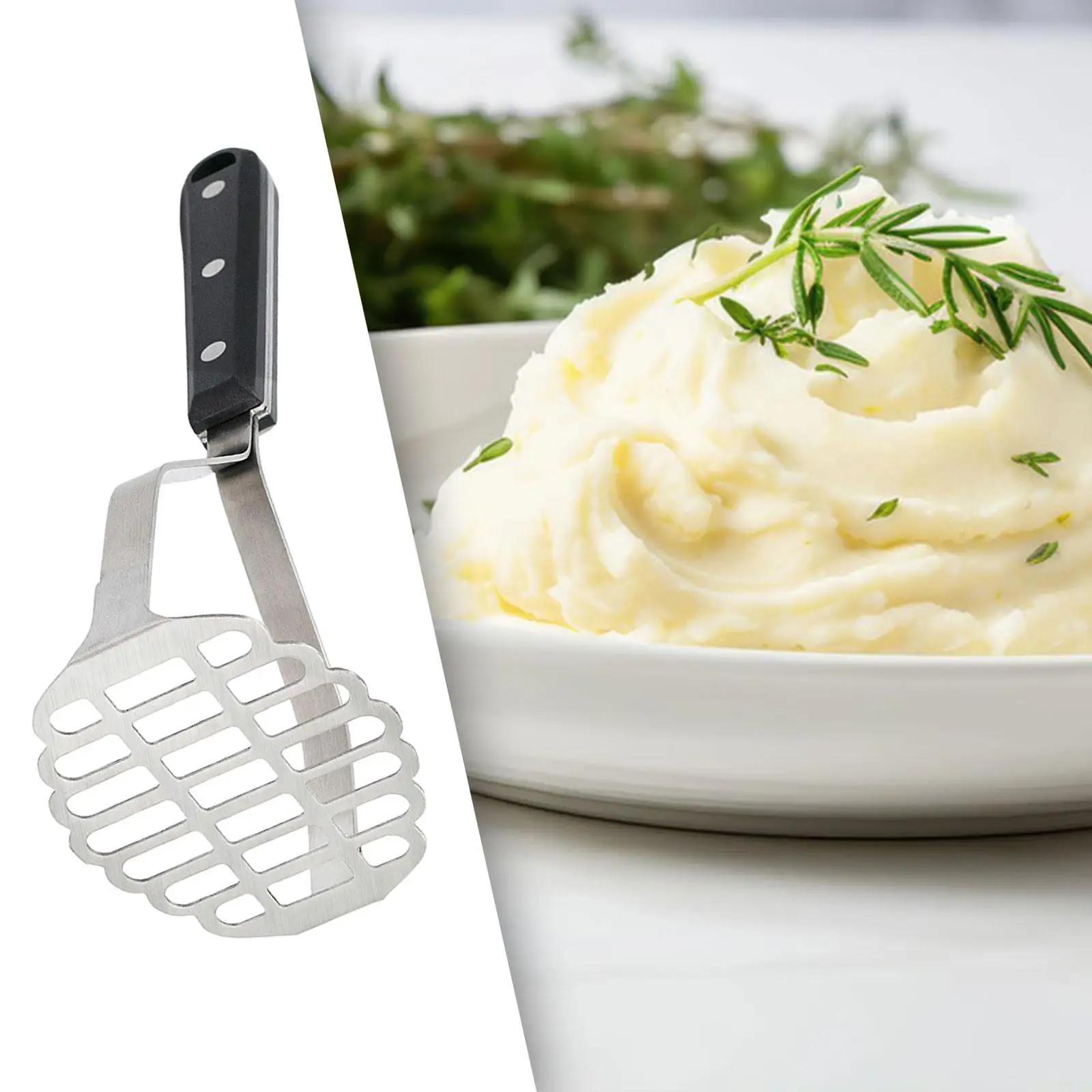 Smooth Mash Potato Masher Multifunctional Tater Masher Food Masher for Baby Food Fruit Vegetable Guacamole Avocados Strawberries