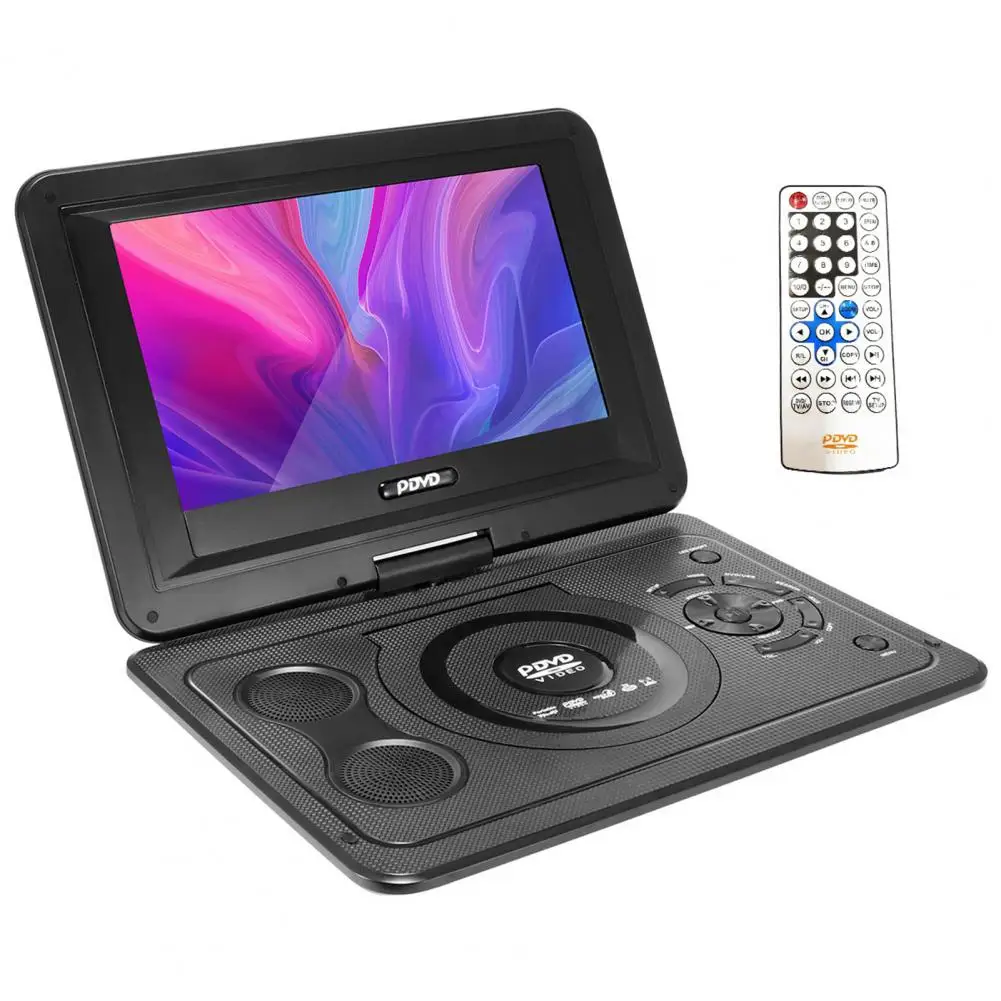 Durable CD 270 Degree Rotation Large Clear Screen Portable DVD Region free FM Radio EVD for Outdoor