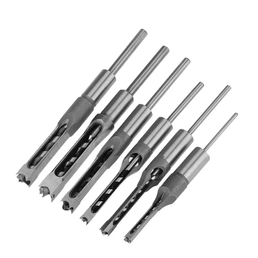 

Prodrill 7 Pcs Square Hole Saw Drill Bits Woodworking Hole Wood Mortising Chisel Set Mortise Chisel Bit Kit Tool Set