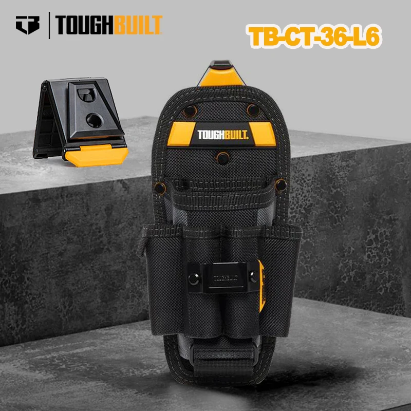 

ToughBuilt TB-CT-36-L6 Technician 6-Pocket Pouch 4 Screwdriver Loops Heavy Duty Impact Holster for Tool Belt 28 x 13 x 11 cm