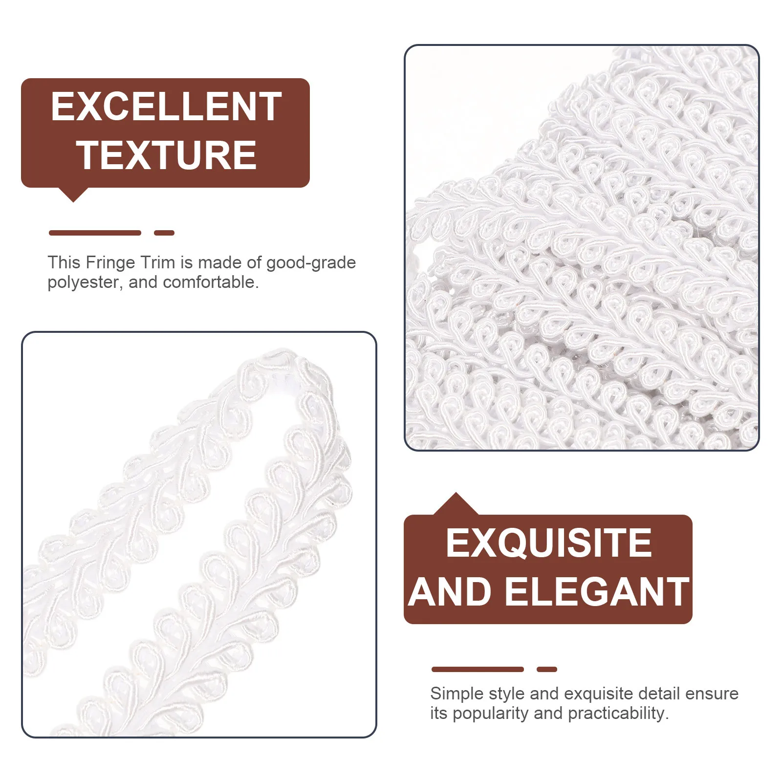 

1 Roll Wave Lace Fringe Trim Decorative Curtain Trim for Sofa Curtain Cushion Sewing DIY Crafts DIY Lace Garment Accessories