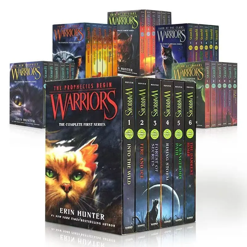 6 Books Cat Warrior One, Two, Three, Four, Five and Six Parts Full English Original Children's Book Legendary Cat Clan Warriors