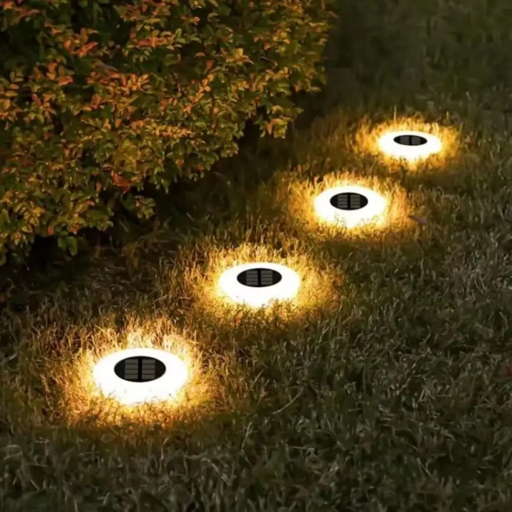 

Waterproof Ground Lamp Deck Lights Rotundity Solar Powered Solar Lawn Lamp Warm /White/ 14Led Solar Underground Light