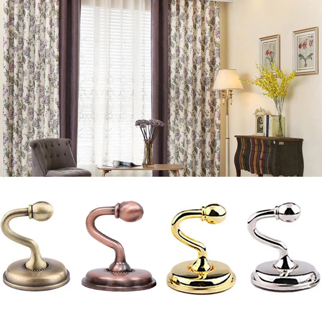 Window Tie Hanger Holdback Curtain Wall Back Metal Curtain Hooks Holder Hooks 2x Housekeeping & Towel Holder For Bathroom Wall