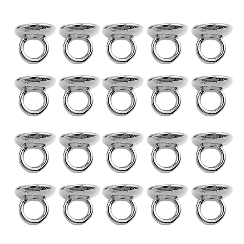 20Pcs Pearls Bracelet Ends Connector with Jewelry End Caps Necklace Clasp