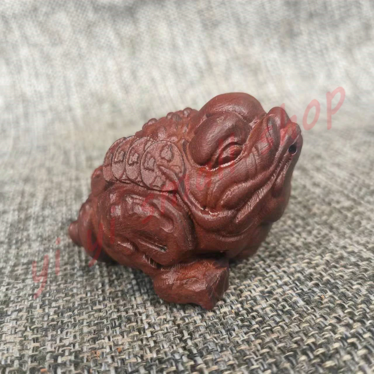 Lightning jujube wood, three legged Seven Star Golden Toad pendant, decorative ornaments, Taoist magic tools, handicrafts