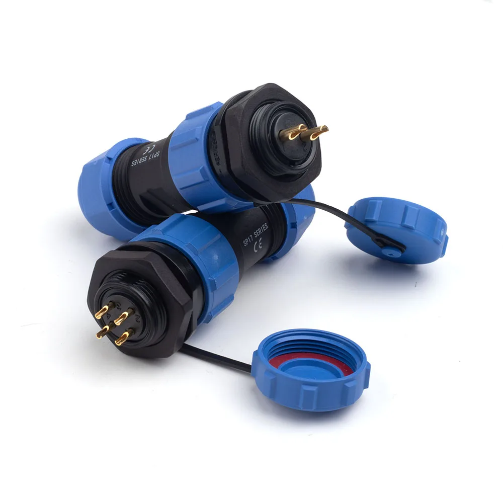 

Sp17 Ip68 Aviation Plug Socket Electrical Waterproof Quick Connector 2/3/4/5/7/9 Connectors Male/female No Welding Required