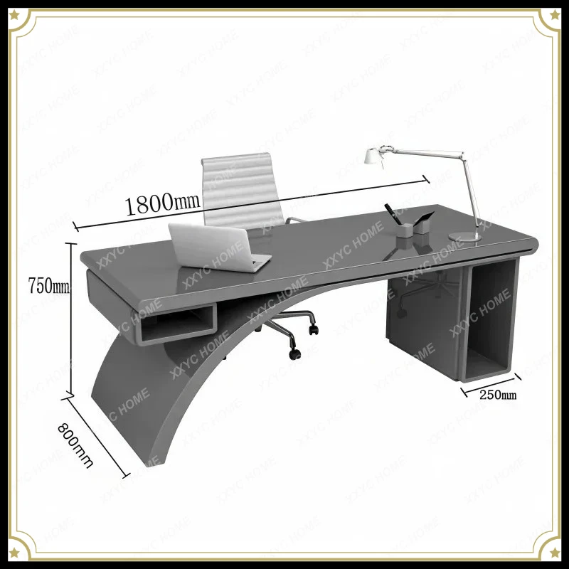 X-S  Paint Computer Desk Creative Special-shaped Desk Modern Simple Desk Boss Manager Table HG