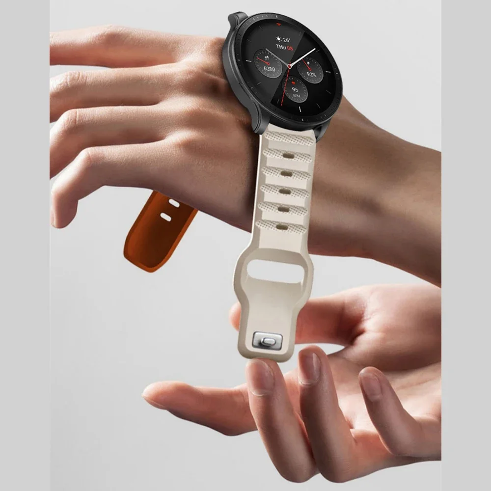 20 مللي متر 22 مللي متر الرياضة سيليكون حزام لساعة سامسونج جالاكسي 7/6/5/4/أكتيف 2 40 مللي متر 44 مللي متر كوريا سوار لهواوي GT2/3 برو الفرقة